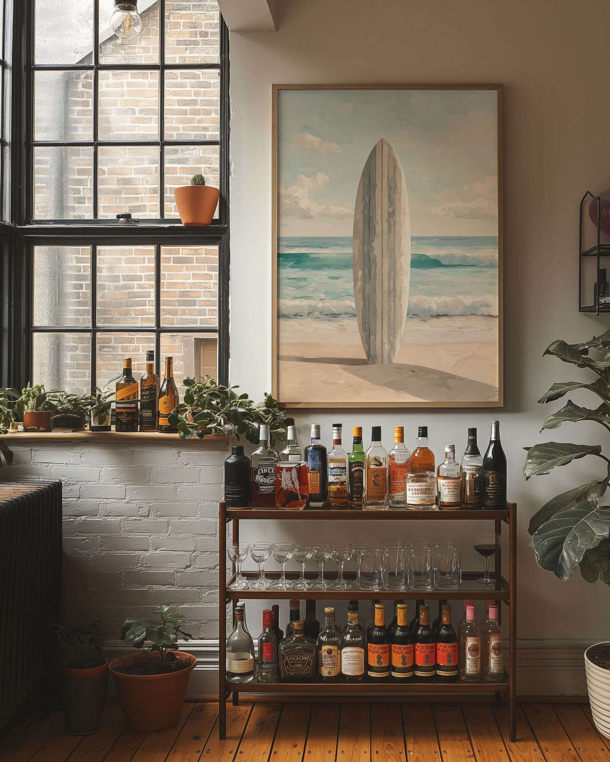 Weathered Board Awaits Morning Tide