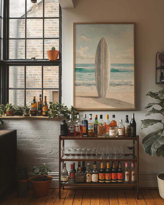 Weathered Board Awaits Morning Tide