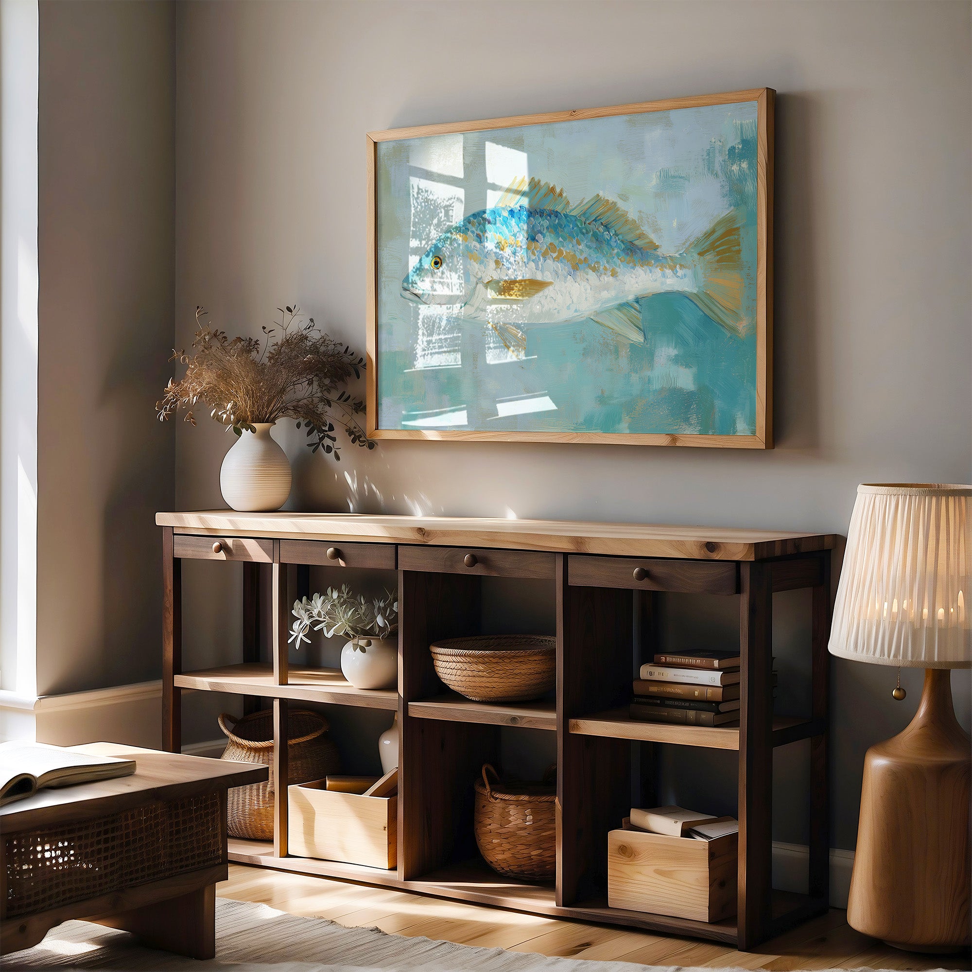 Azure Scales In Coastal Light