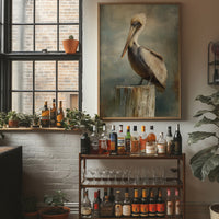 Coastal Watcher On Weathered Perch