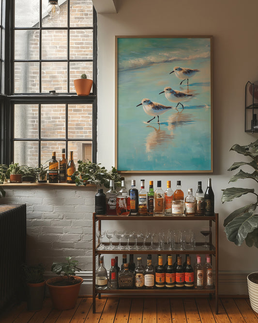 Shoreline Trio At Morning Tide