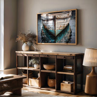 Weathered Hull Rests In Stillness