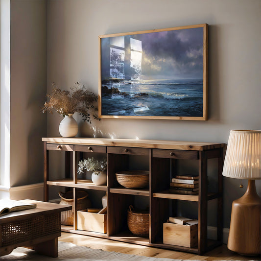 Light Breaks Through Ocean Storm