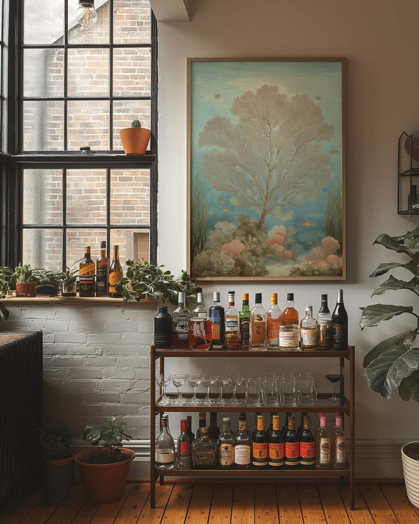 Seafoam Memories In Wooden Frame