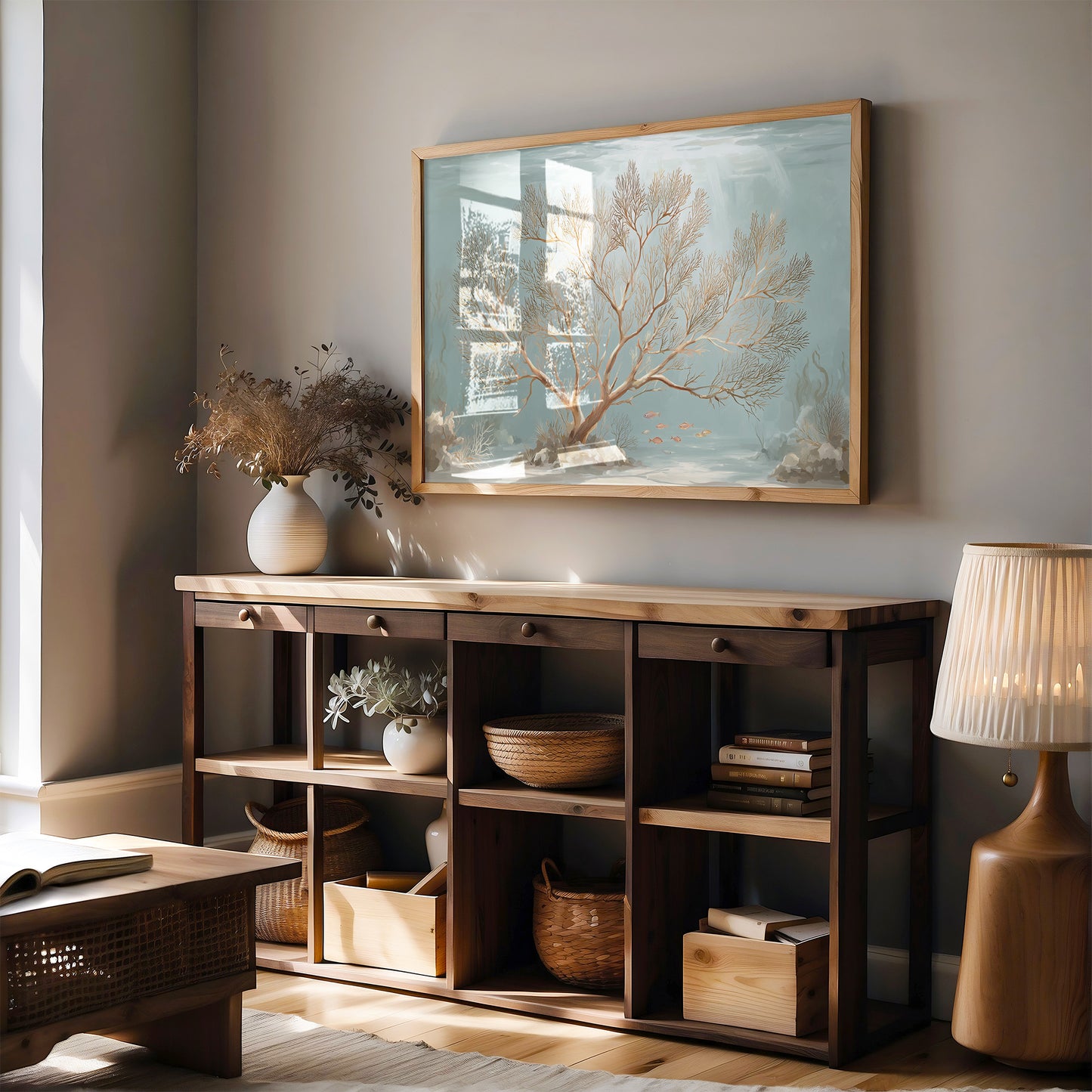 Coral Tree Beneath Azure Waters