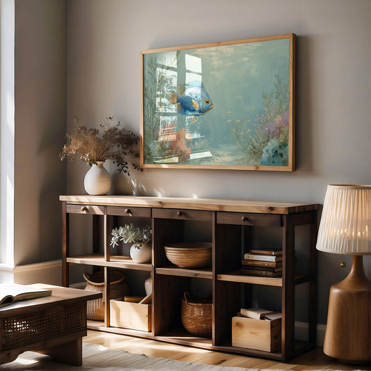 Blue Dancer In Coral Symphony