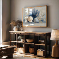 Seashells Dance In Coastal Blue