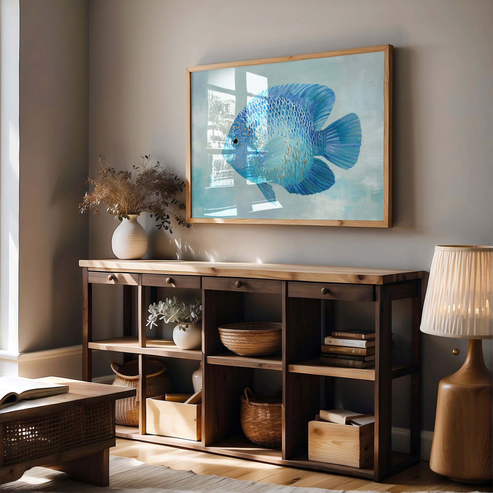 Azure Drift In Tranquil Waters