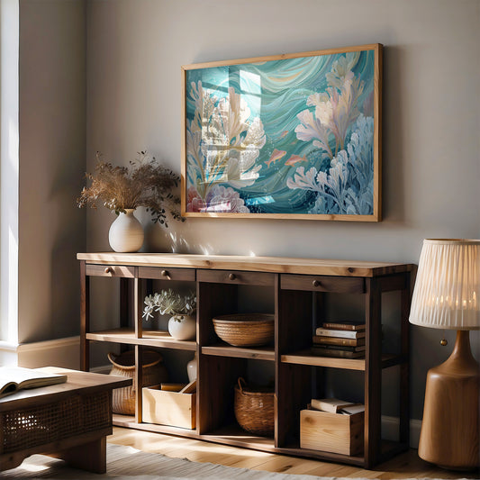 Coral Symphony In Turquoise Depths