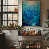Cobalt Branches In Aqua Depths