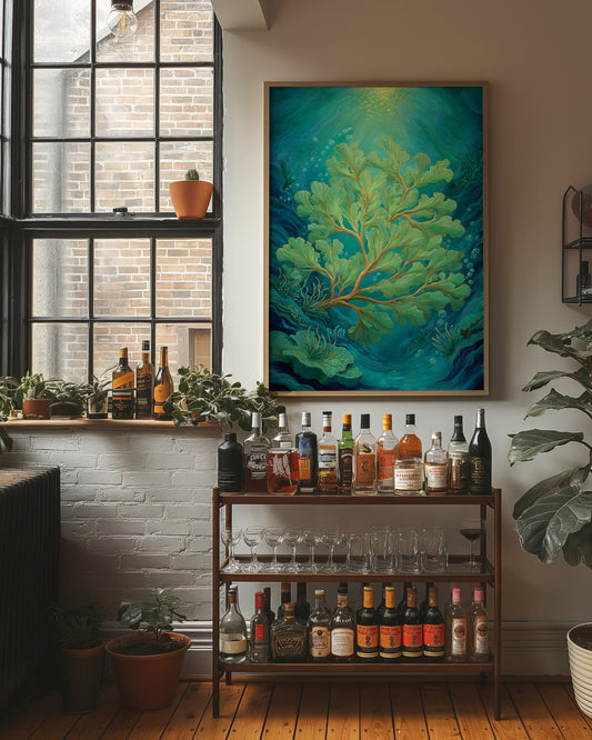 Seafoam Dances In Sunlit Depths