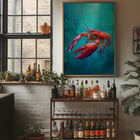 Scarlet Drifter In Aqua Depths