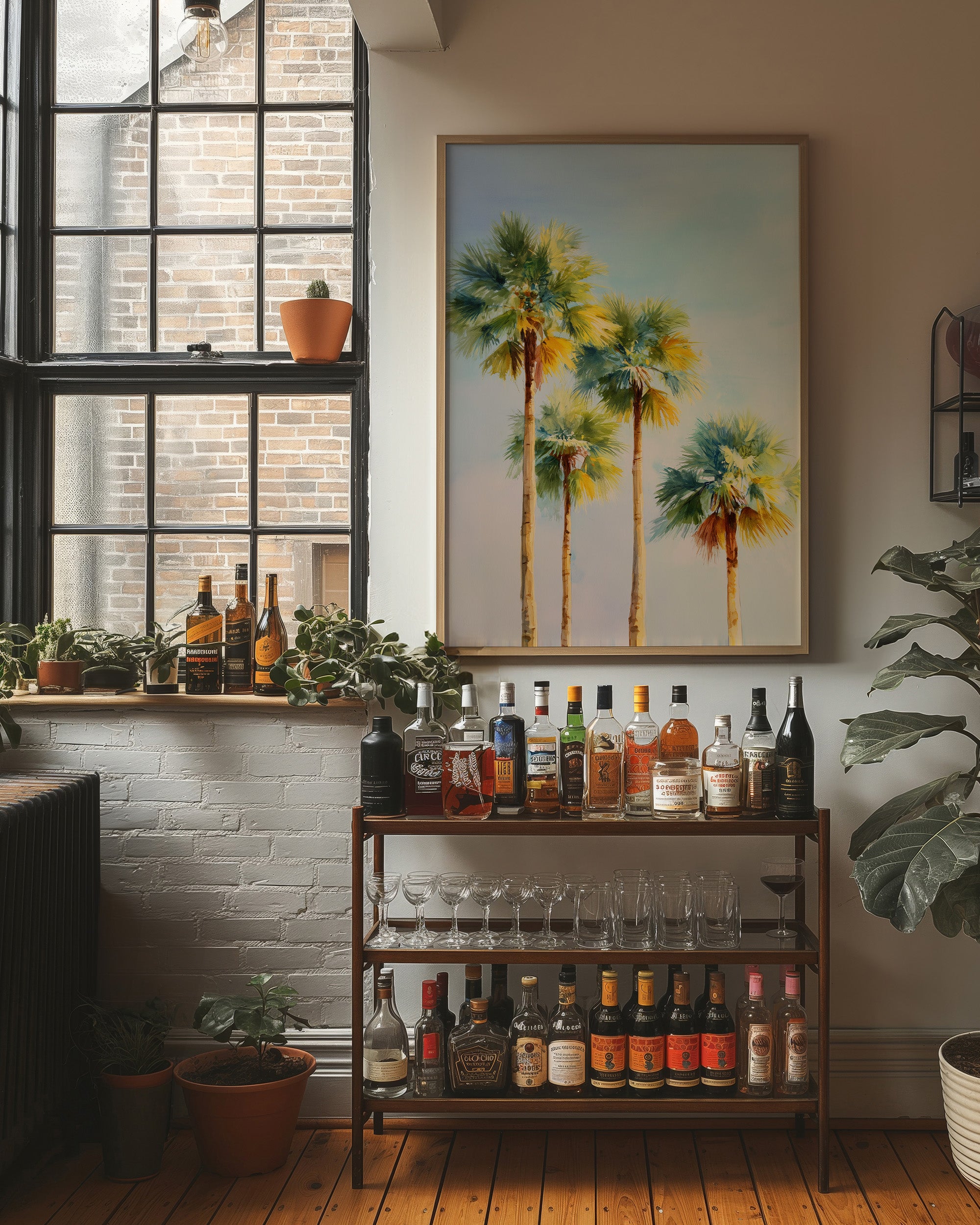 Palms Bathed In Coastal Light