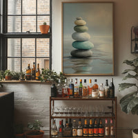 Stones Balance In Quiet Waters