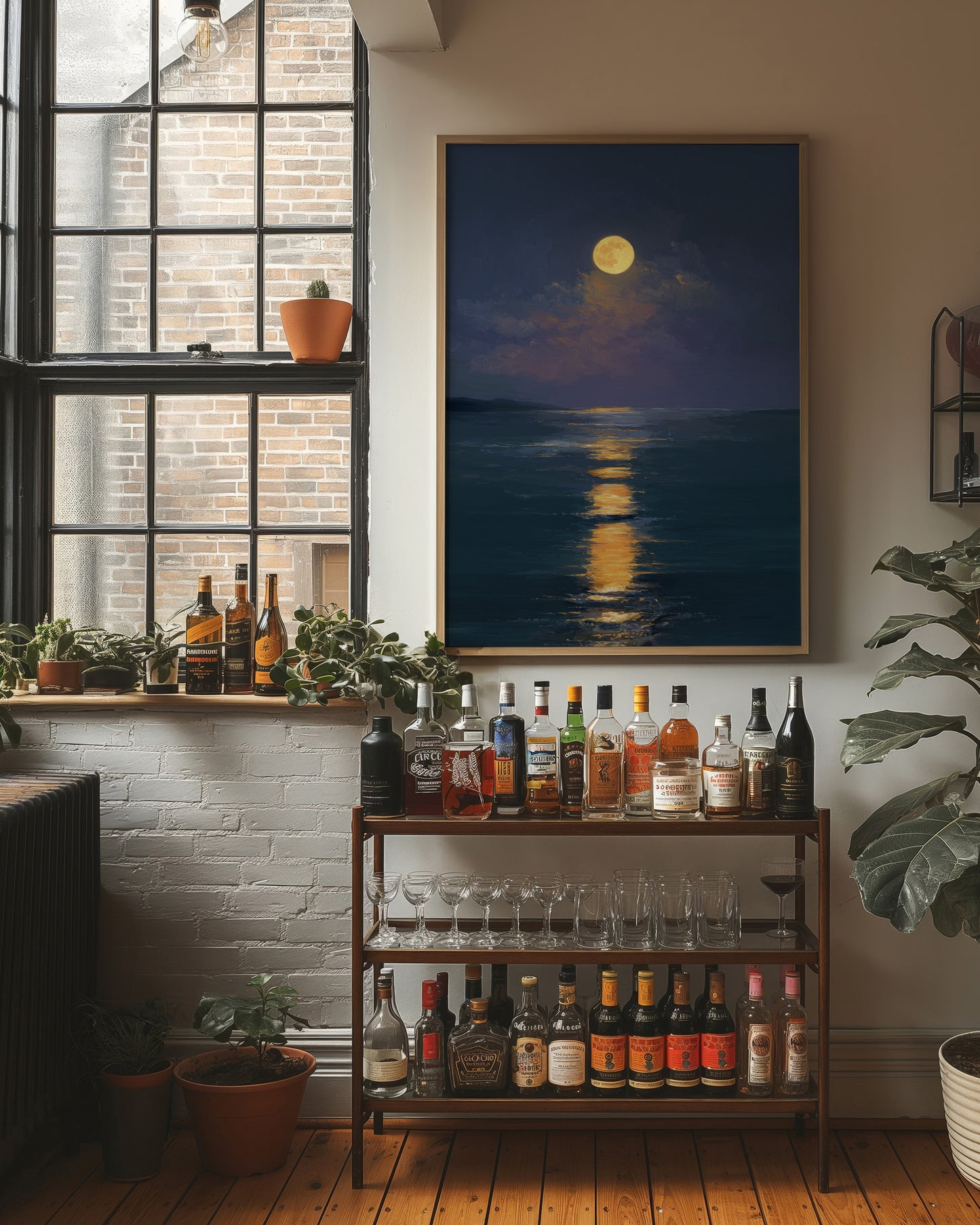 Golden Path Across Midnight Waters