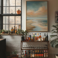 Birds Drift Above Coastal Pastels