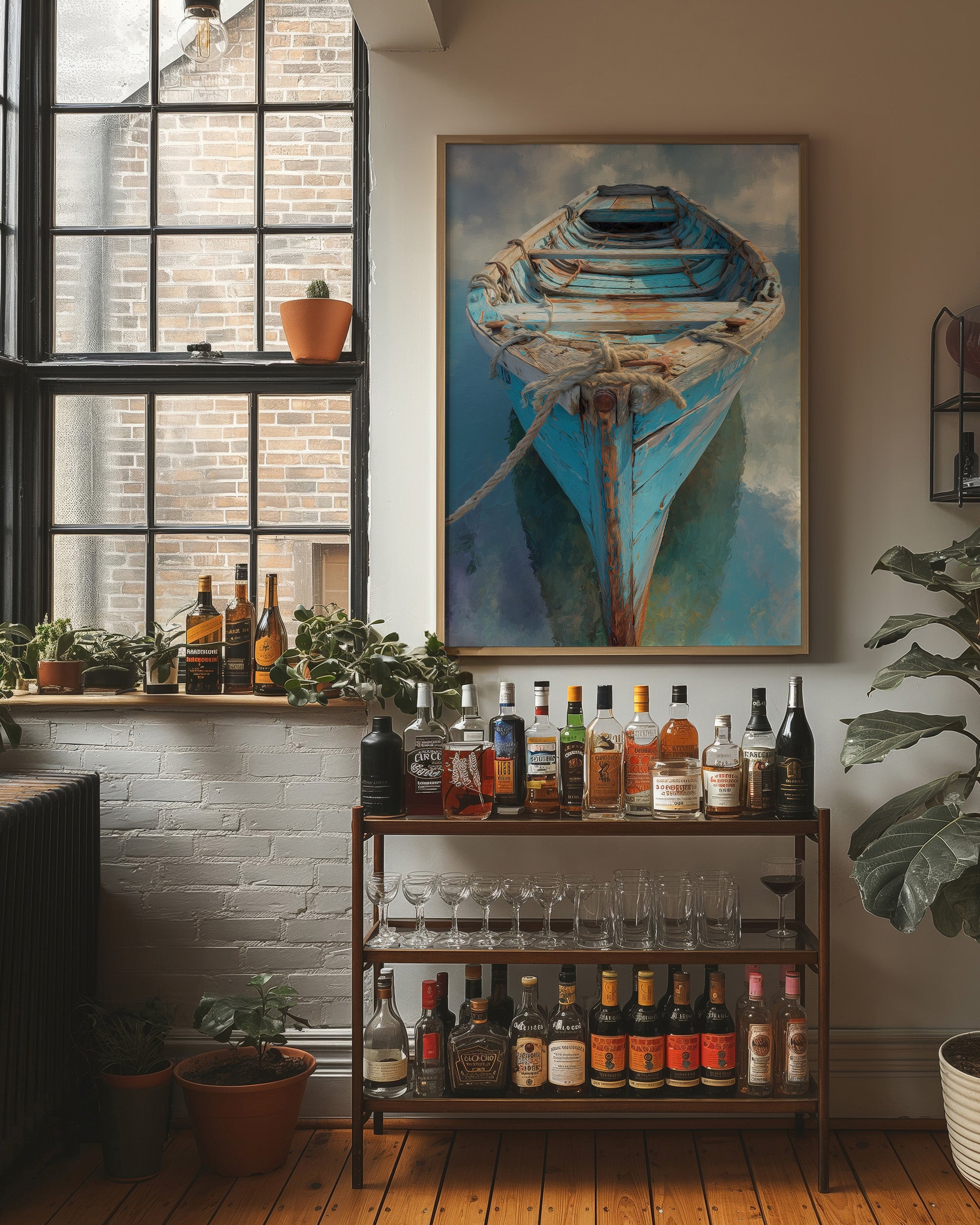 Azure Vessel Awaits The Tide