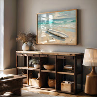 Surfboard Awaits Morning Tide