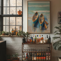 Canoes Rest On Misty Shores