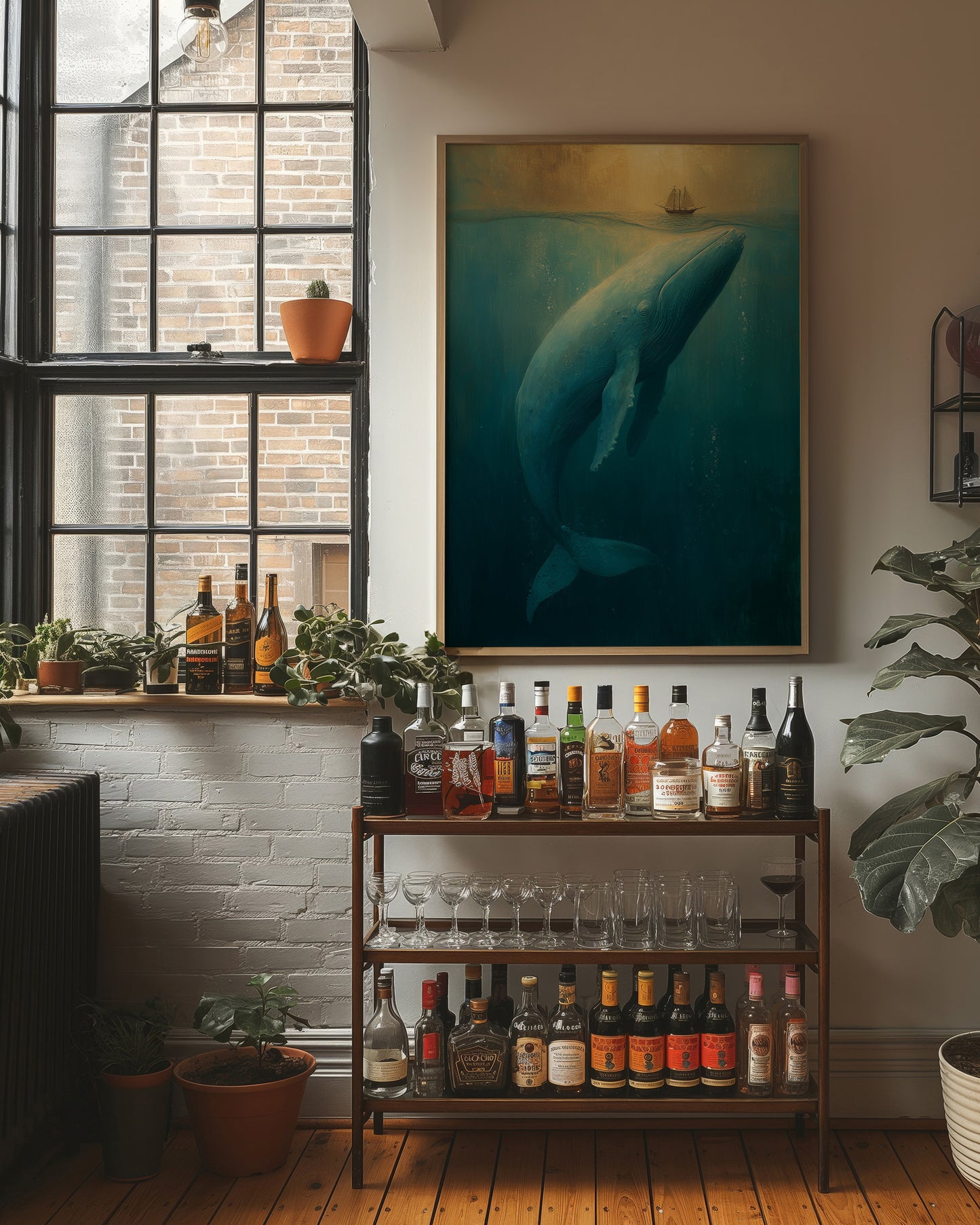 Gentle Giants Below Tiny Ships