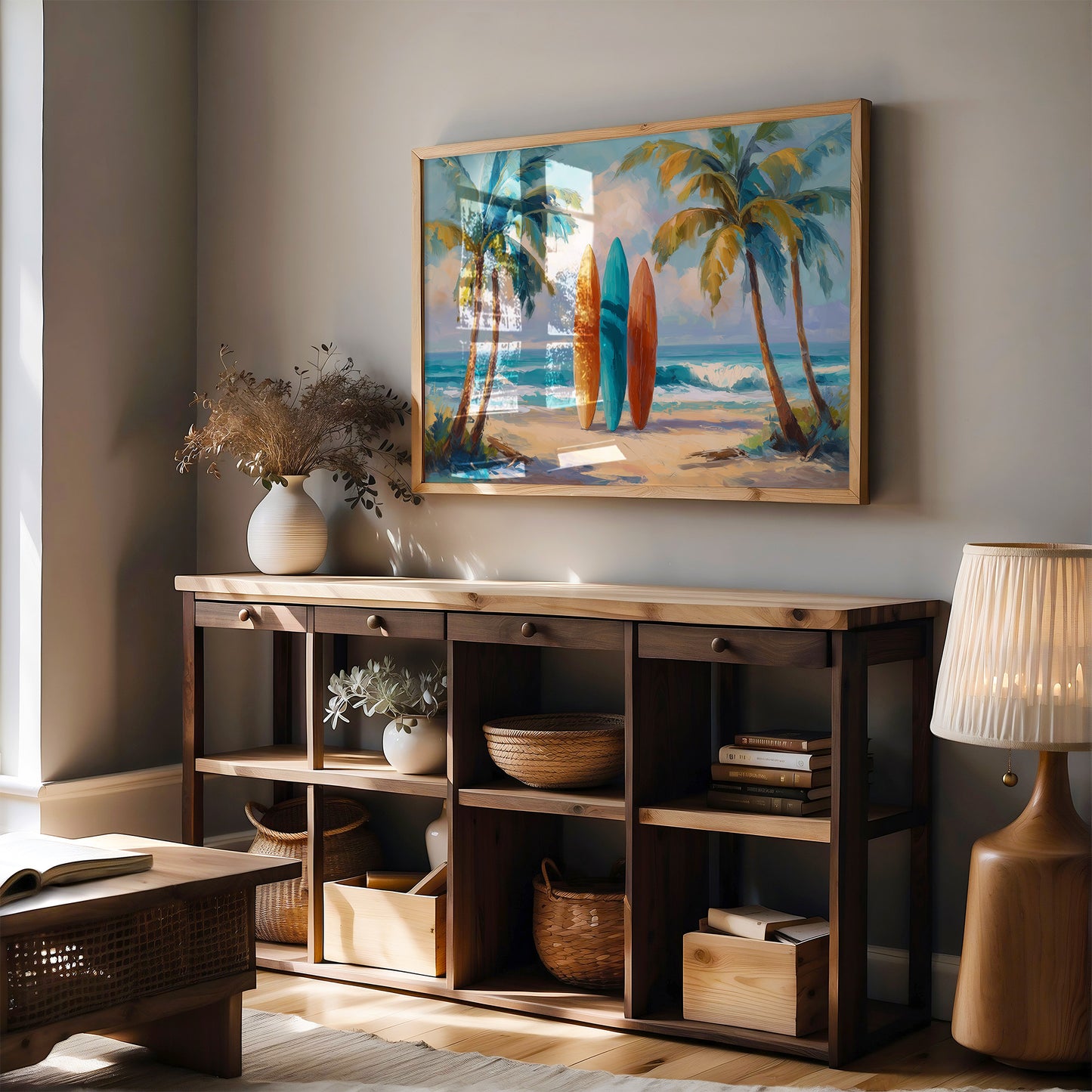 Surfboards Await Turquoise Tides