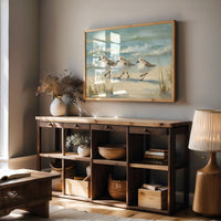 Sandpipers Dance Along Tidal Edge