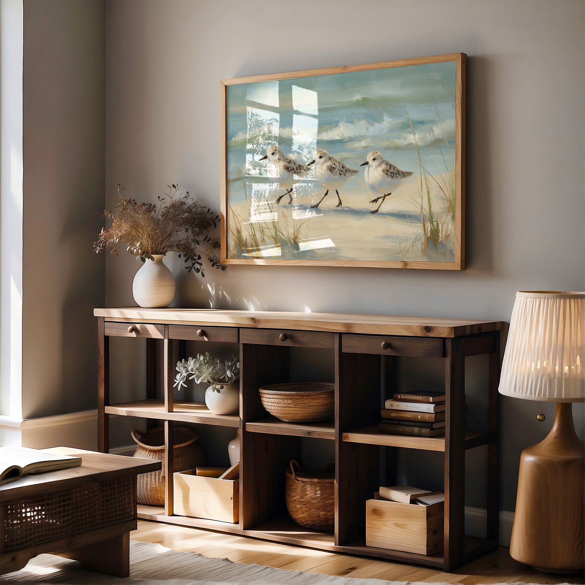 Sandpipers Dance Along Tidal Edge