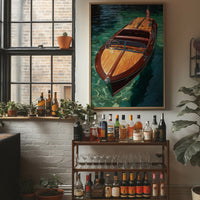 Mahogany Glides Through Emerald Waters