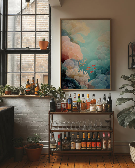 Coral Gardens Dance In Aqua