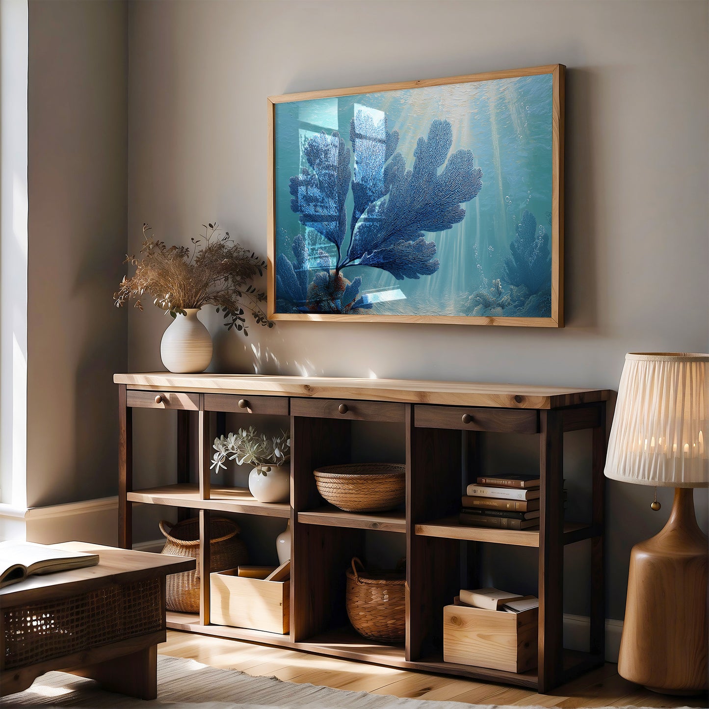 Blue Coral Dances With Light