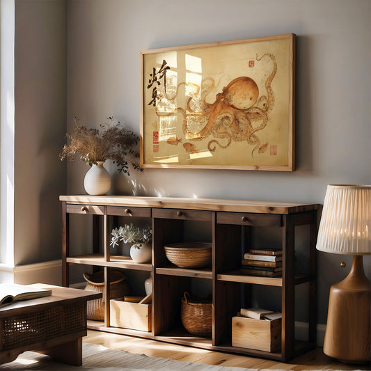 Ancient Seas On Parchment Scroll