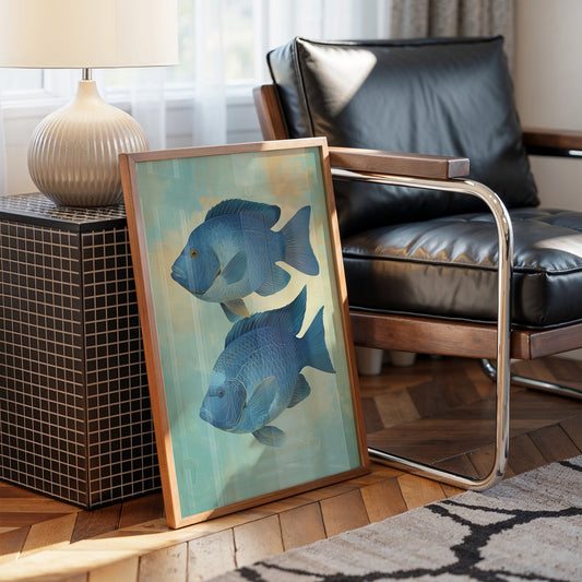 Sapphire Duet Glides Through Mist