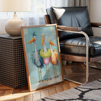 Feathered Trio's Whimsical Gathering