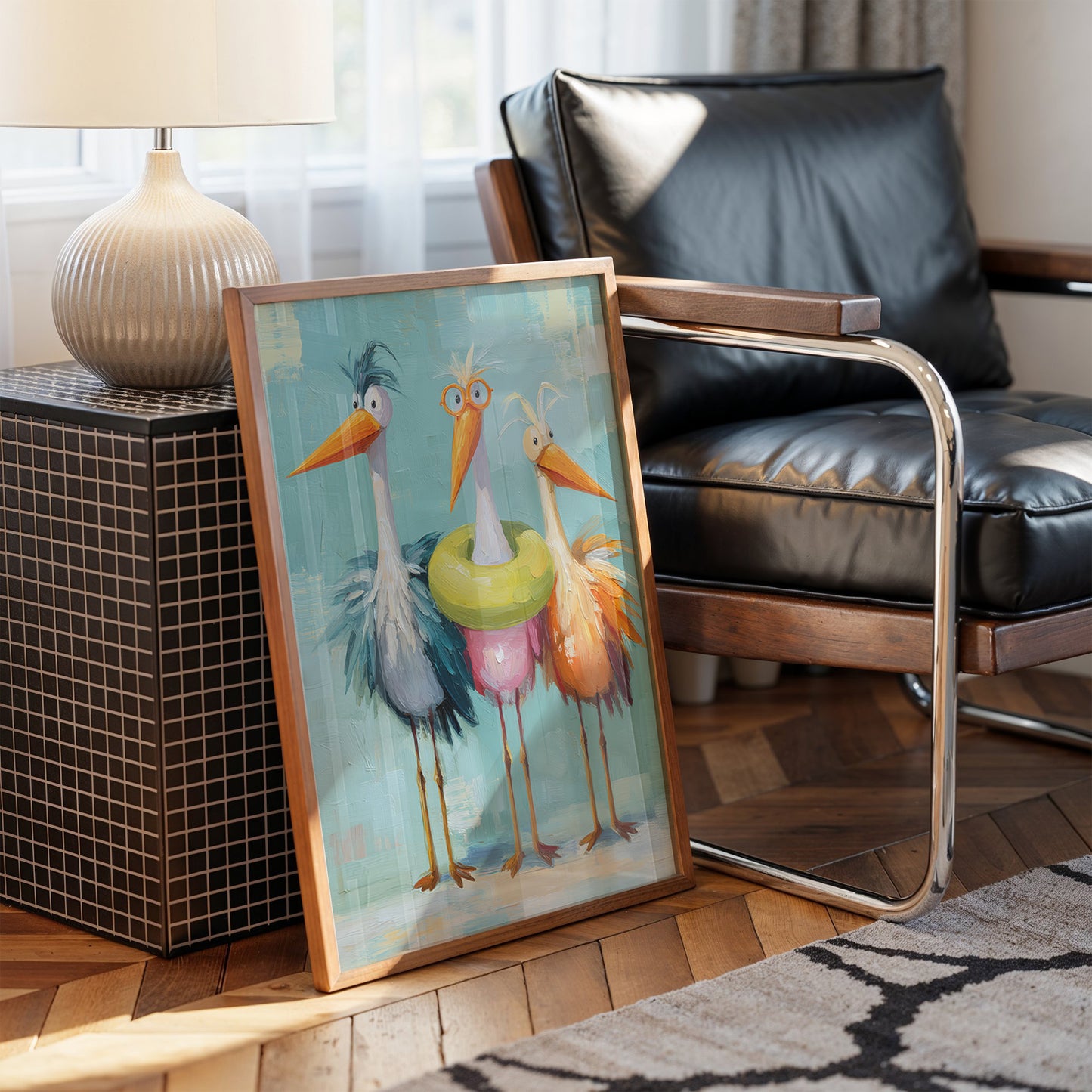 Feathered Trio's Whimsical Gathering