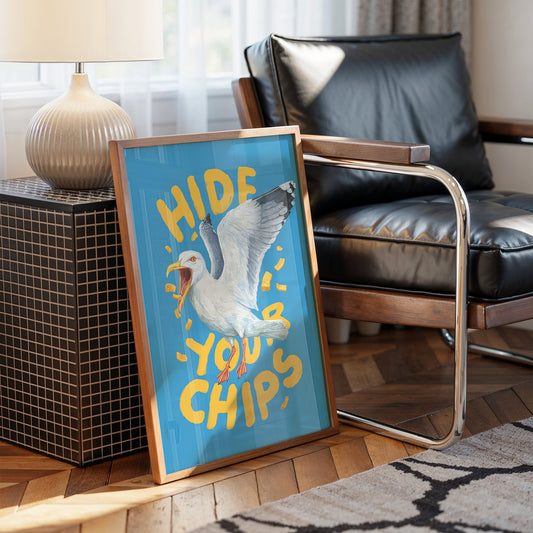 Seaside Warning in Bold Typography