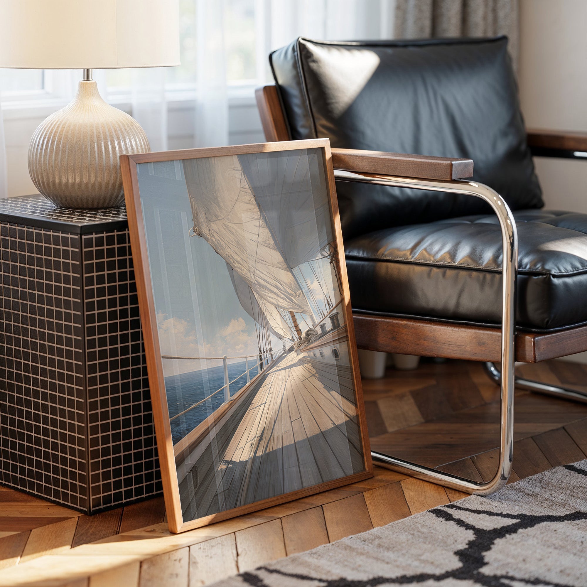 Horizon Whispers Through Canvas Sails