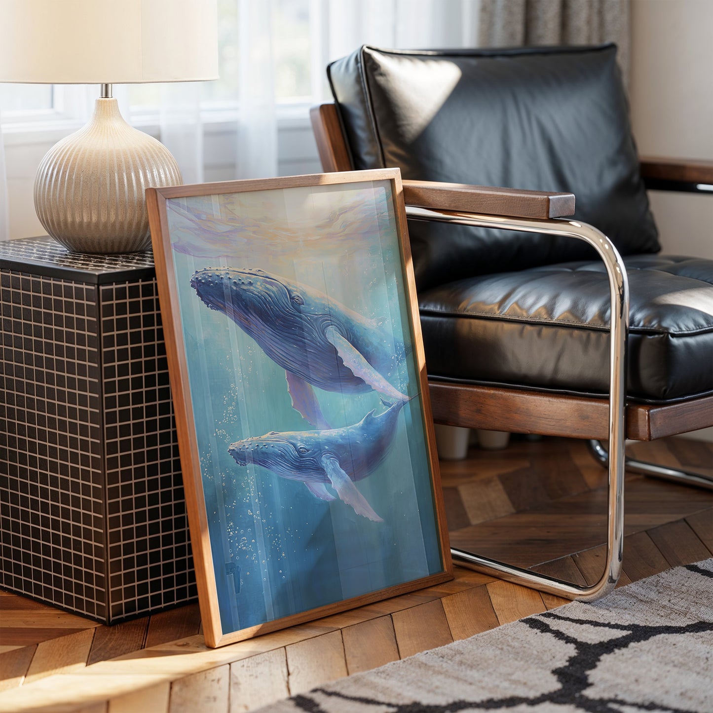 Cerulean Giants Dance Below Light