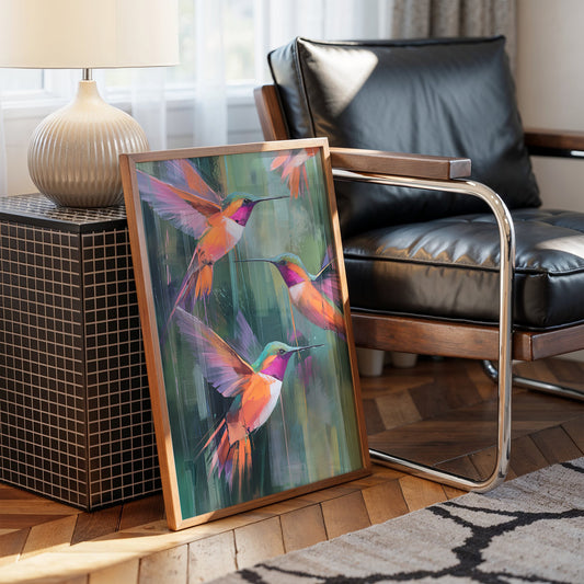 Emerald Symphony of Nectar Seekers