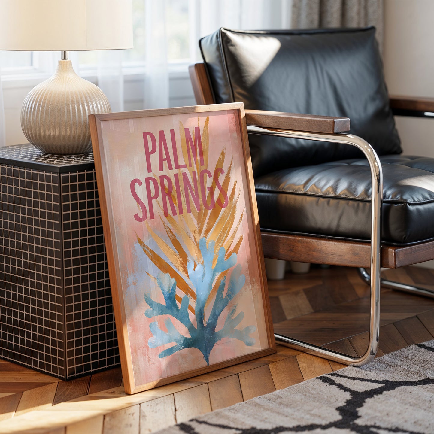 Desert Oasis Beckons In Coral Haze