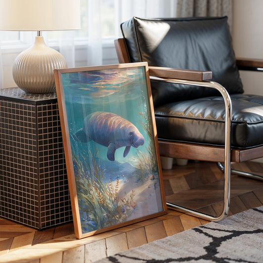 Gentle Giant Glides Through Crystal Waters