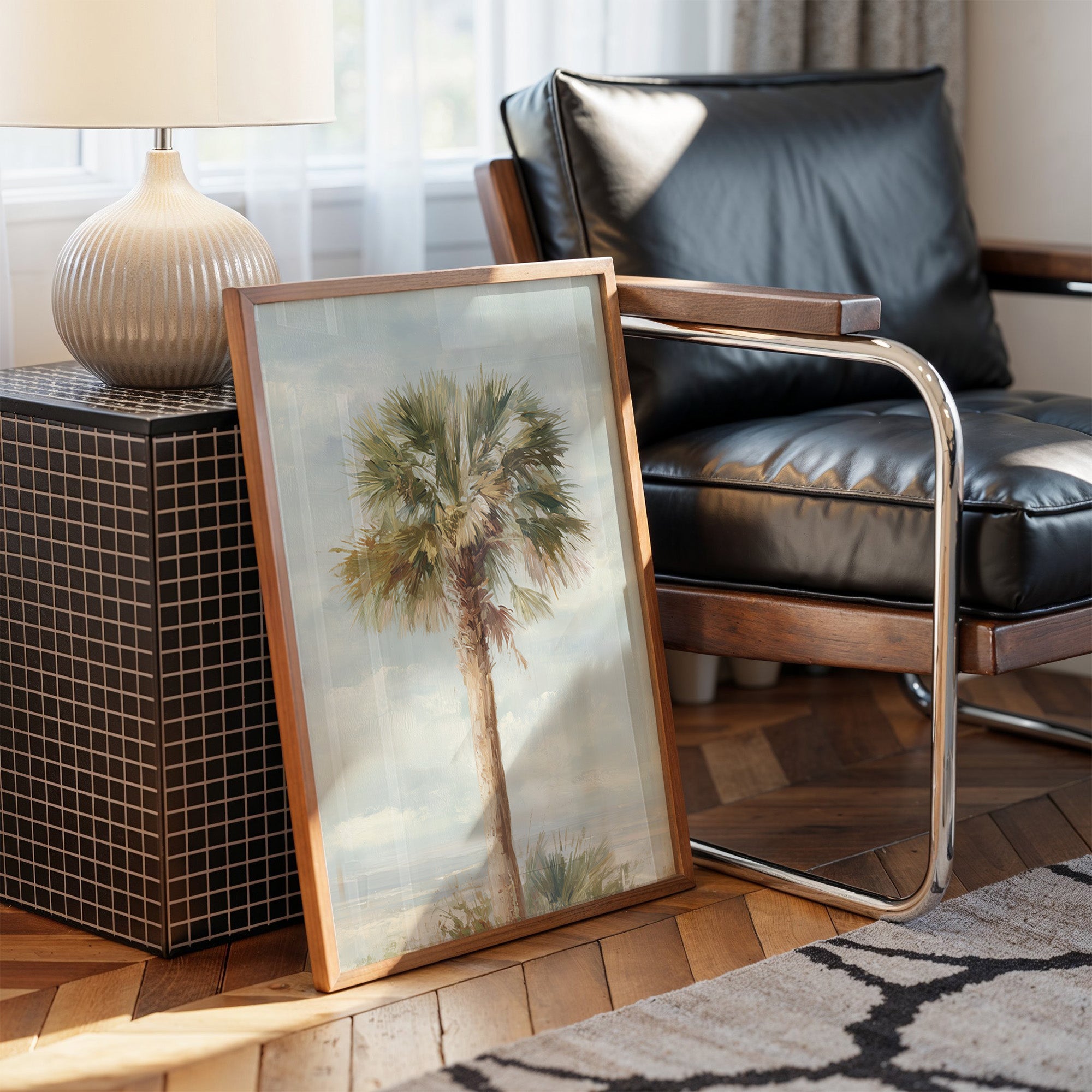 Solitary Palm Whispers Coastal Secrets