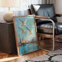 Harbor Freedom Above Industrial Waters