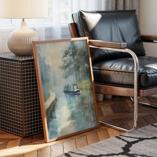 Narrowboat Whispers Through Mist