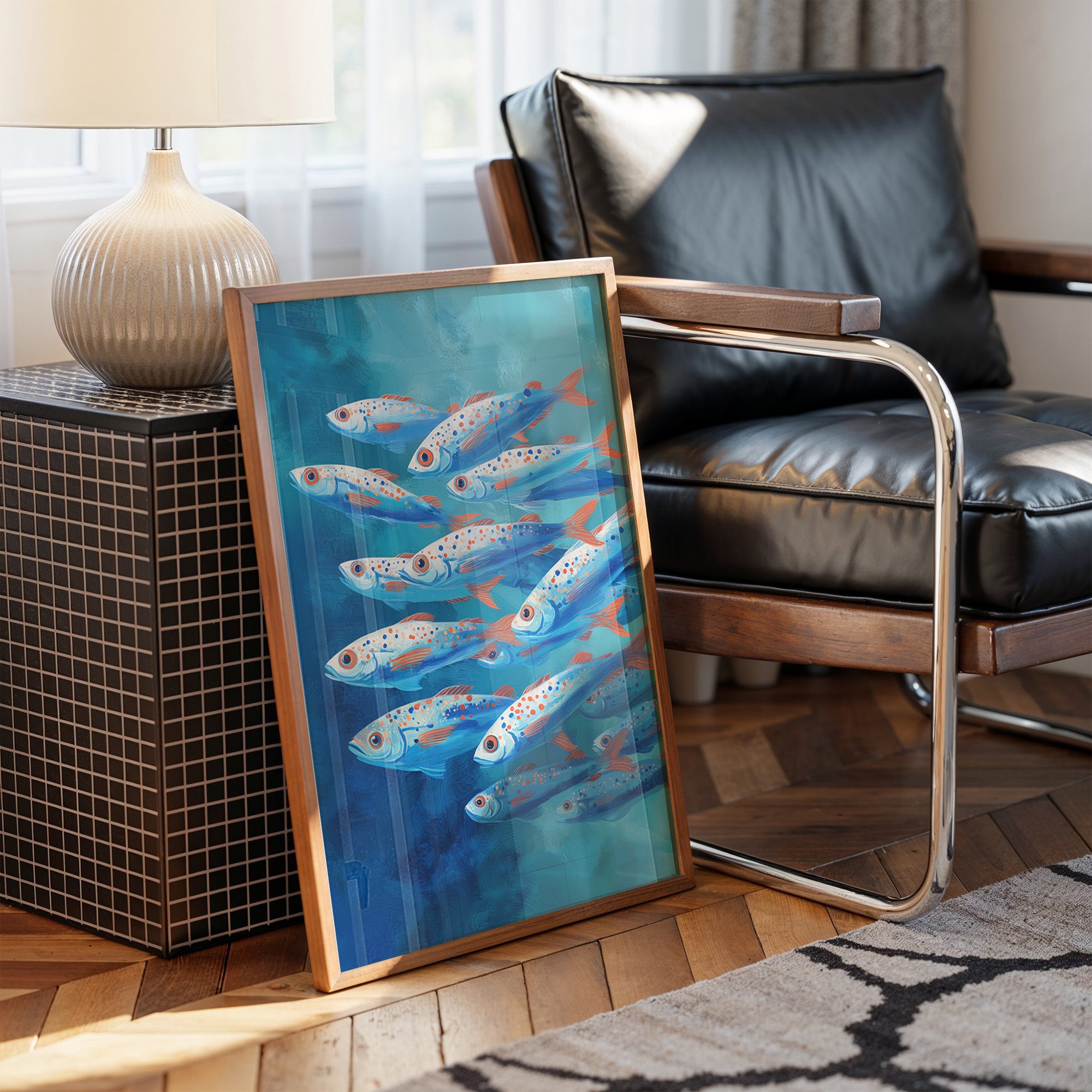 Azure Current Carries Speckled Voyagers