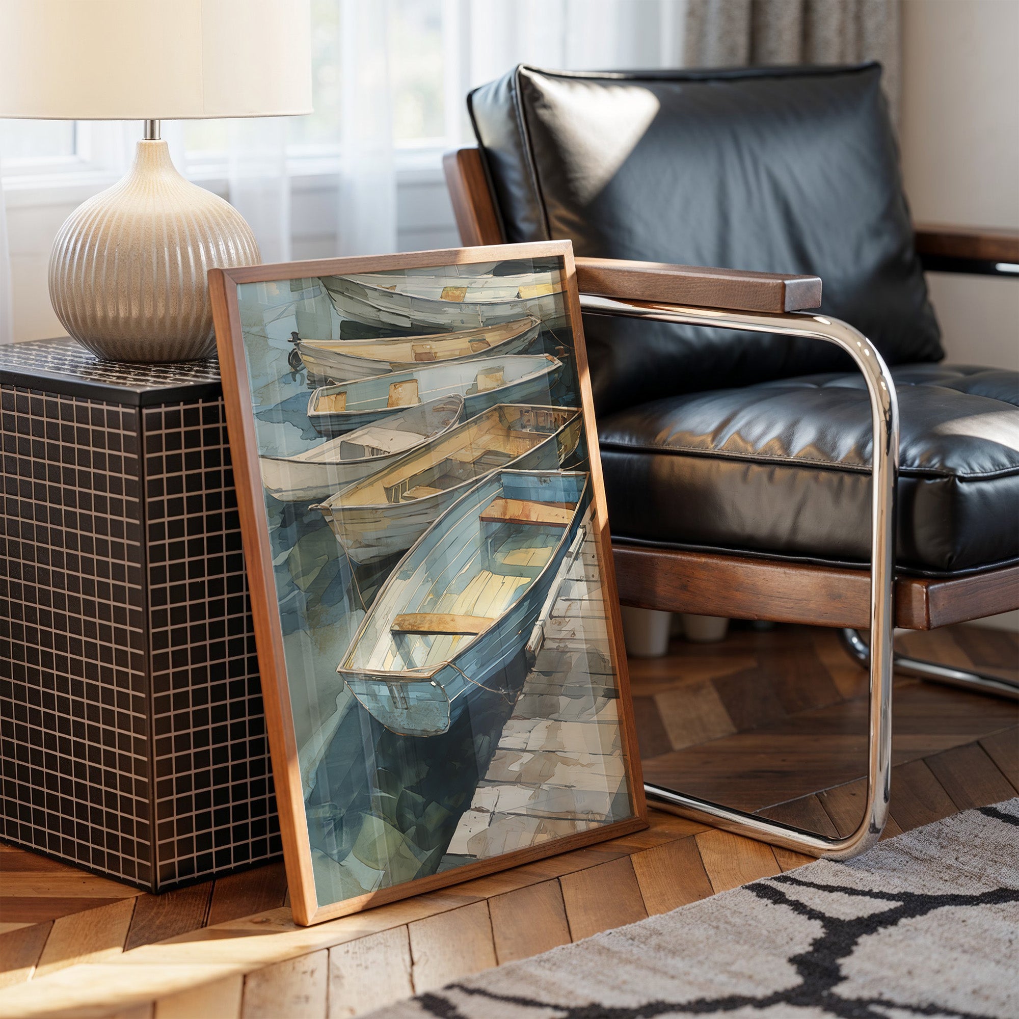 Harbor Whispers in Weathered Wood