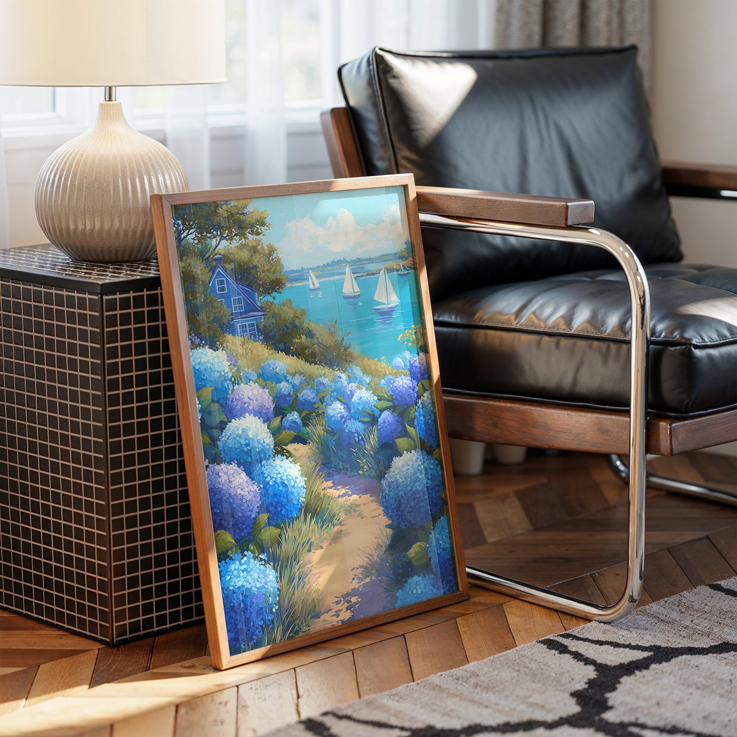 Hydrangea Path to Coastal Serenity