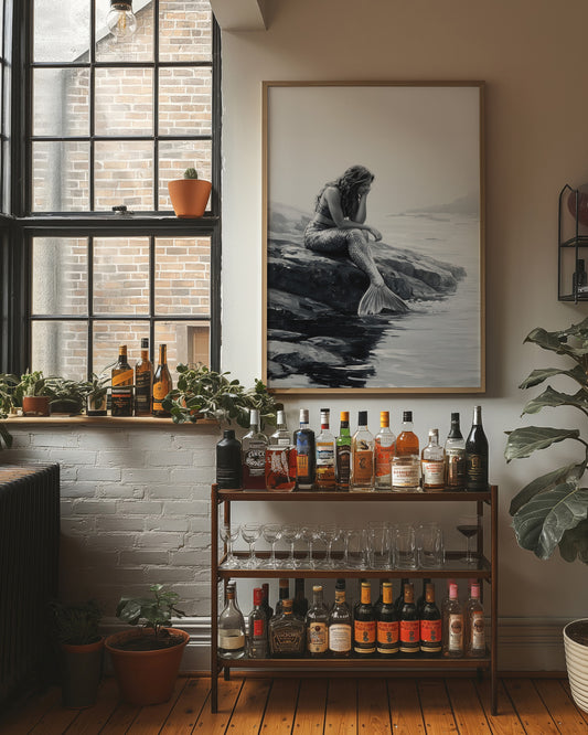 Monochrome Myths At Ocean's Edge