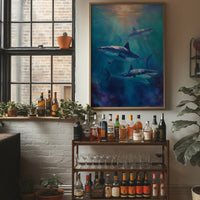 Azure Hunters Beneath Golden Rays