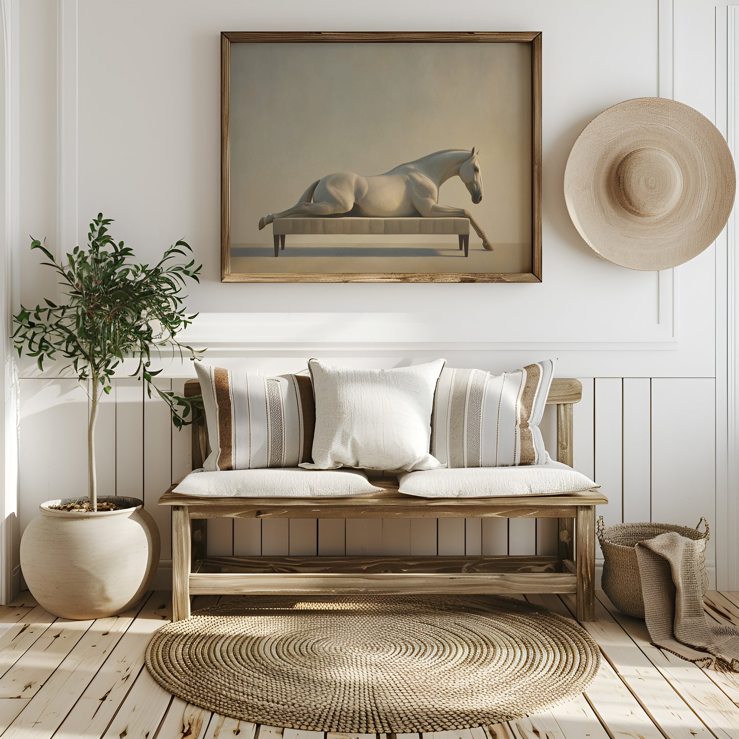Equine Repose in Surreal Elegance