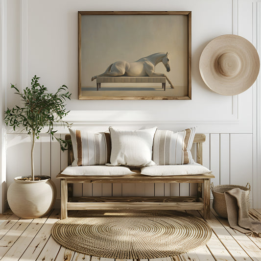 Equine Repose in Surreal Elegance